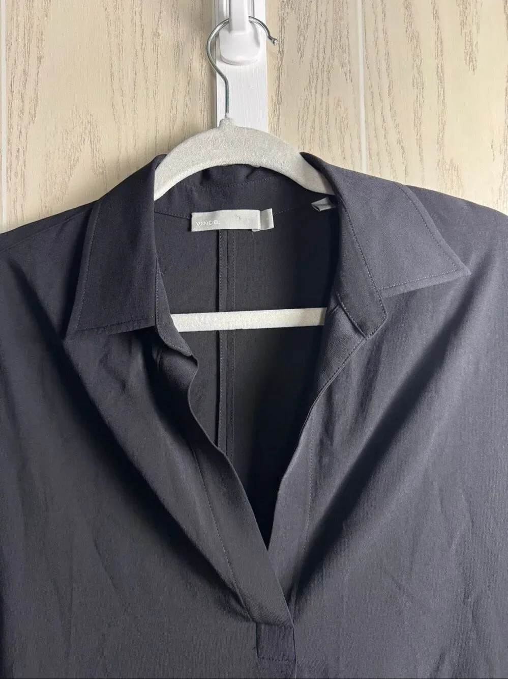 Vince Black Midi Kaftan Dress Size Small Viscose Boxy Luxury Flowy
